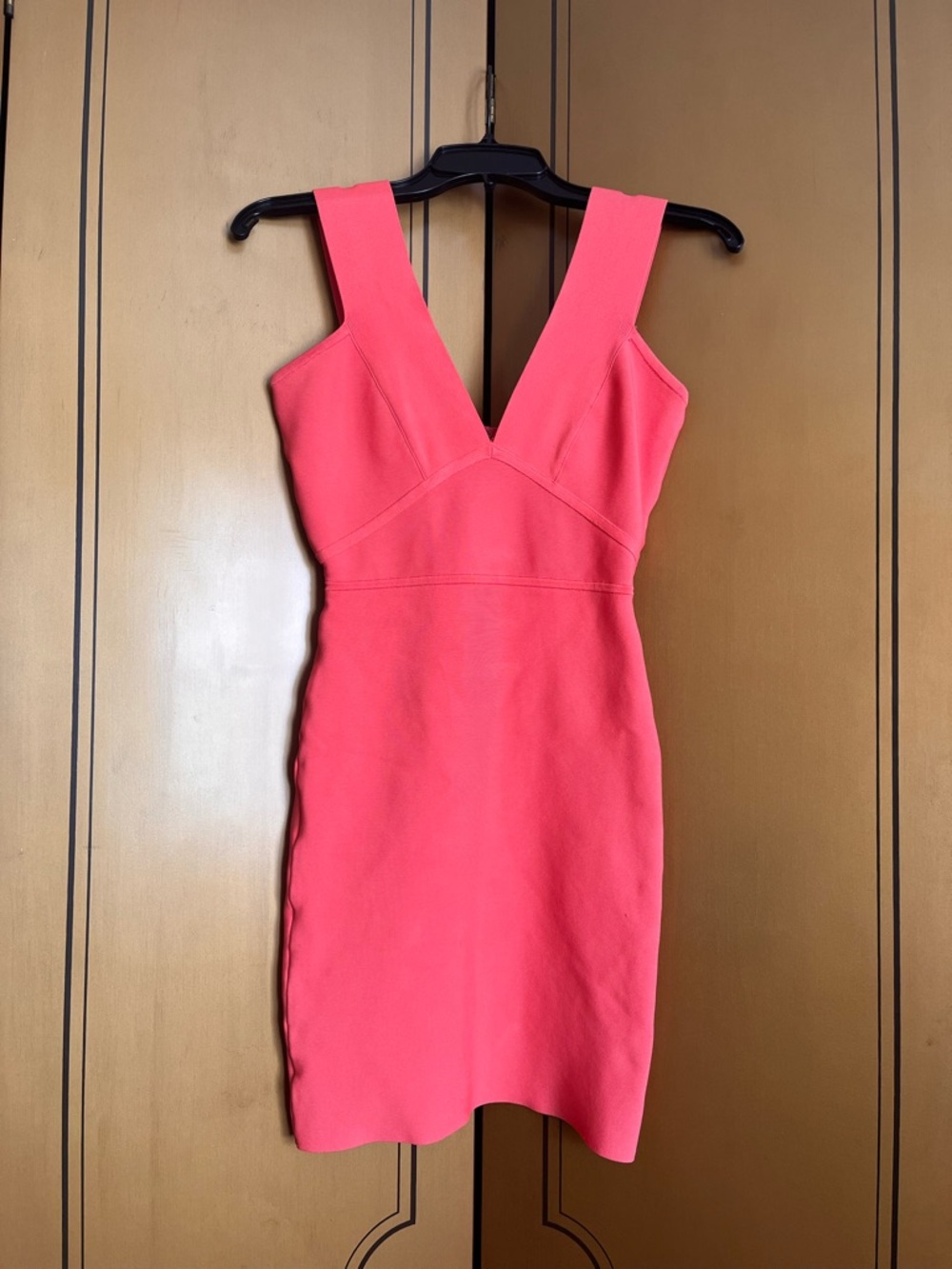 BCBGMaxAzria bandage dress in coral pink